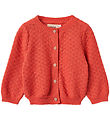 Wheat Cardigan - Strick - Magnella - Candy Rot m. Lochmuster