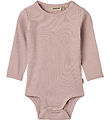 Wheat Bodysuit L/æ - Rib - Berti - Dry Rose