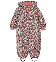 Minymo Snowsuit - Smoke Gray w. Flowers