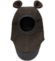 Huttelihut Balaclava - Wool - 2-layer - Dark Brown Melange w. Ea