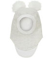 Huttelihut Balaclava - Wool - 2-layer - Snow White w. Pom-Pom