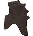 Huttelihut Balaclava - Wool - 2-layer - Dark Brown Melange
