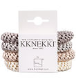 Kknekki Elastiset hiuspannat - 4 kpl - Beige/Harmaa