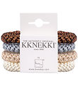 Kknekki Elastiset hiuspannat - 4 kpl - Beige/Sininen/Ruskea/Kima