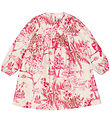 Christina Rohde Dress - Beige w. Pink Print