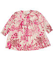 Christina Rohde Dress - Beige w. Pink Print