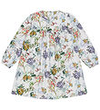 Christina Rohde Dress - Bluegrey w. Flowers