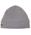Lacoste Beanie - Wool - Rib - Silver China