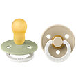 BIBS Colour Glowing Pacifiers - Size 3 - 2-Pack - Round - Sage G