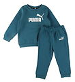 Puma Tracksuit - Minicats ESS Crew Jogger - Cold Green