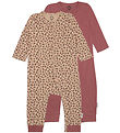 Mikk-Line Strampler - 2er-Pack - Rose Brown