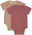 Mikk-Line Bodysuit k/æ - 2-Pack - Rose Brown