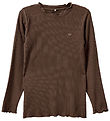 Sofie Schnoor Bluse - Rib - Chocolate Brown