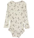 Joha Bodysuit L/æ - Bamboo - Beige w. Birds