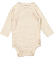 MarMar Bodysuit L/æ - Rib - Modal - Belito - Sandstone Stripe