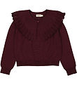 MarMar Blússa - Ull - Thulla - Deep Mulberry M. Kragi