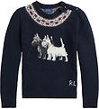 Blouse Polo Ralph Lauren - Tricoté - Marine av. Chiens