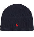 Polo Ralph Lauren Mütze m. Fleece - Strick - Navy
