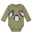 Hust and Claire Bodysuit L/æ - Buster - Turtle Green w. Animals