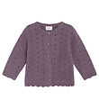 Hust and Claire Cardigan - Strick - Caren - Dark Plum m. Lochmus