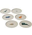 Liewood Plates - 6-pal - Remco - Dinosaurus/Mist
