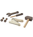 Flexa Play Tool Kit - 8 pcs - Brown/Naturalwood