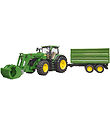 Bruder Traktor - John Deere 7R 350 m. Frontlader und Anhänger -