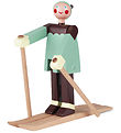 Kay Bojesen Woodfigure - Skier Buoy - Boy 16 cm - Green