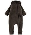 Mikk-Line Pramsuit w. Hood - Wool - Dark Brown Melange