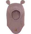 Mikk-Line Balaclava w. Ear - Wool - Single Layer - Twilight Mauv