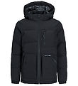 Jack & Jones Puffer Jacket - JJEOtto - Black/Asphalt
