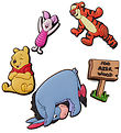 Crocs Pendant - Winnie The Pooh - 5-Pack