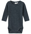 Name It Bodysuit L/æ - Wool - Rib - NbmWossa - Ombre Blue