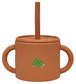 OYOY Cup w. Straws - Enkei Cup - Silicone - Caramel