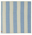 OYOY Blanket - Striped Quilted - Blue/Clay