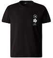 The North Face T-paita - Flower Grafiikka - Musta