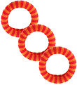 By Stær Hair Tie - 3-Pack - Ea - Orange/Red Striped