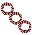By Stær Hair Tie - 3-Pack - Ea - Bordeaux/Pink Striped