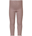 Name It Leggings - Wool - Rib - NmfWossa - Purple Dove