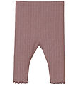 Name It Leggings - Wool - Rib - NbfWossa - Purple Dove