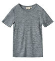 Wheat T-shirt - Wool - Seo - Melange Grey