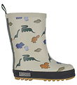 Liewood Rubber Boots w. Lining - Mason - Mist w. Dinosaurs