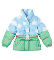 Stella McCartney Kids Steppjacke - Blau/Grün m. Wolken