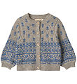 Wheat Cardigan - Strick - Jacquard - Warm Grey Melange