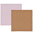 OYOY Muslin Cloths - 70x70cm - Muslin- 2-Pack - Chocolate/Lavend