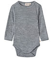 Wheat Bodysuit L/æ - Wool - Lucca - Melange Grey