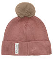En Fant Beanie - Wool/Acrylic - Burlwood w. Faux Fur Pom Pom