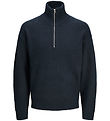 Jack & Jones Sweatshirt - Knitted - JorOllie - Sky Captain