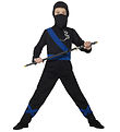 Smiffys Búningur - Ninja Assassin - Svart/Blár