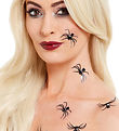 Smiffys Stickers - 3D Spider Aufkleber - 6er-Pack - Schwarz